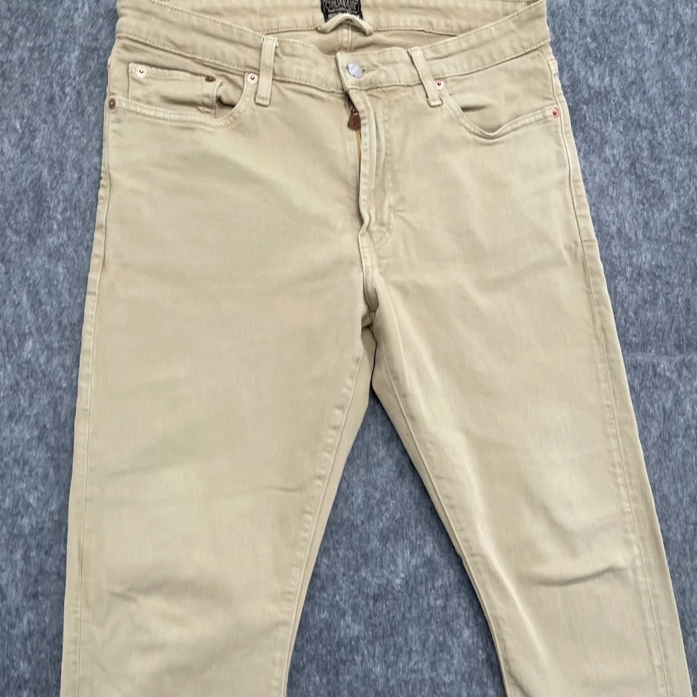 CIVILIANAIRE Jeans Mens 32x30  Slim Fit Beige Denim Walker Allen Edmonds